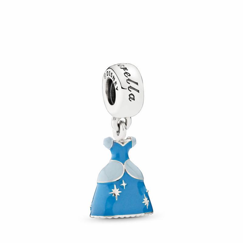 Pandora Disney Cinderella's Dress Dangle Charm Online NZ, Sterling Silver (064718-YUP)